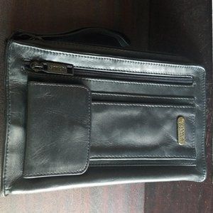 vintage 90s leather wallet clutch wristlet organizer murse NWOT
